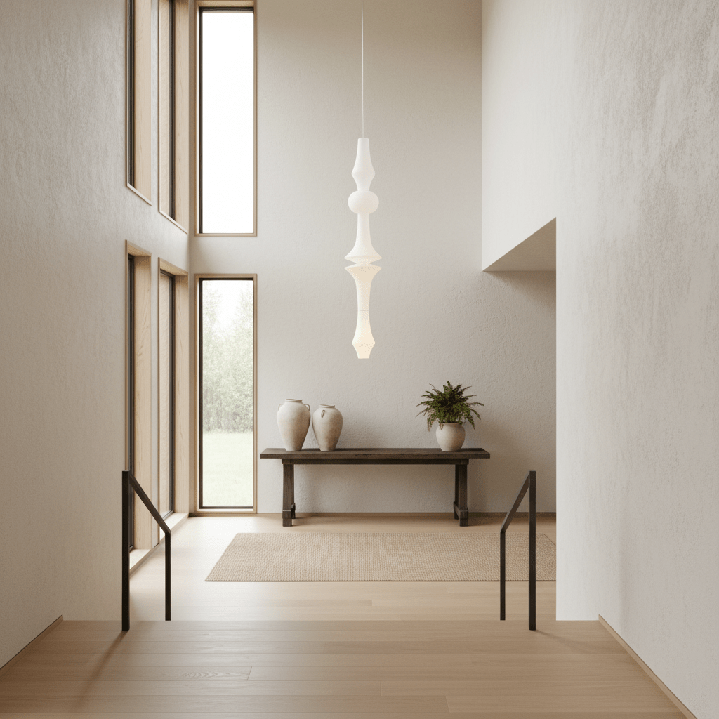 Washi Paper E Ceiling Pendant Lamp Lighting Lobby