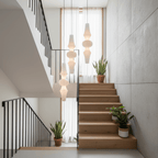 Washi Paper E Ceiling Pendant Lamp Lighting Lobby