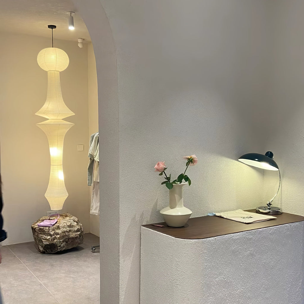 Washi Paper E Ceiling Pendant Lamp Lighting Lobby