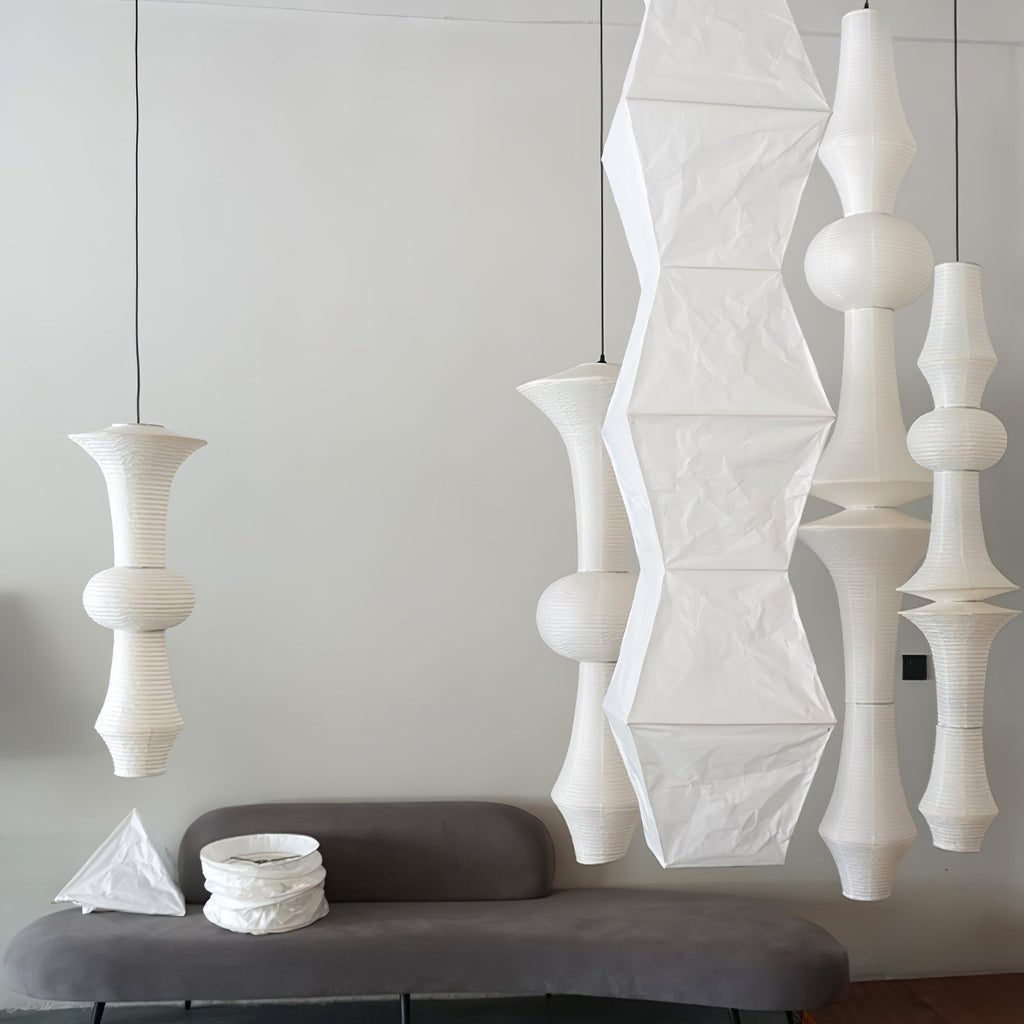 Washi Paper E Ceiling Pendant Lamp Lighting Lobby