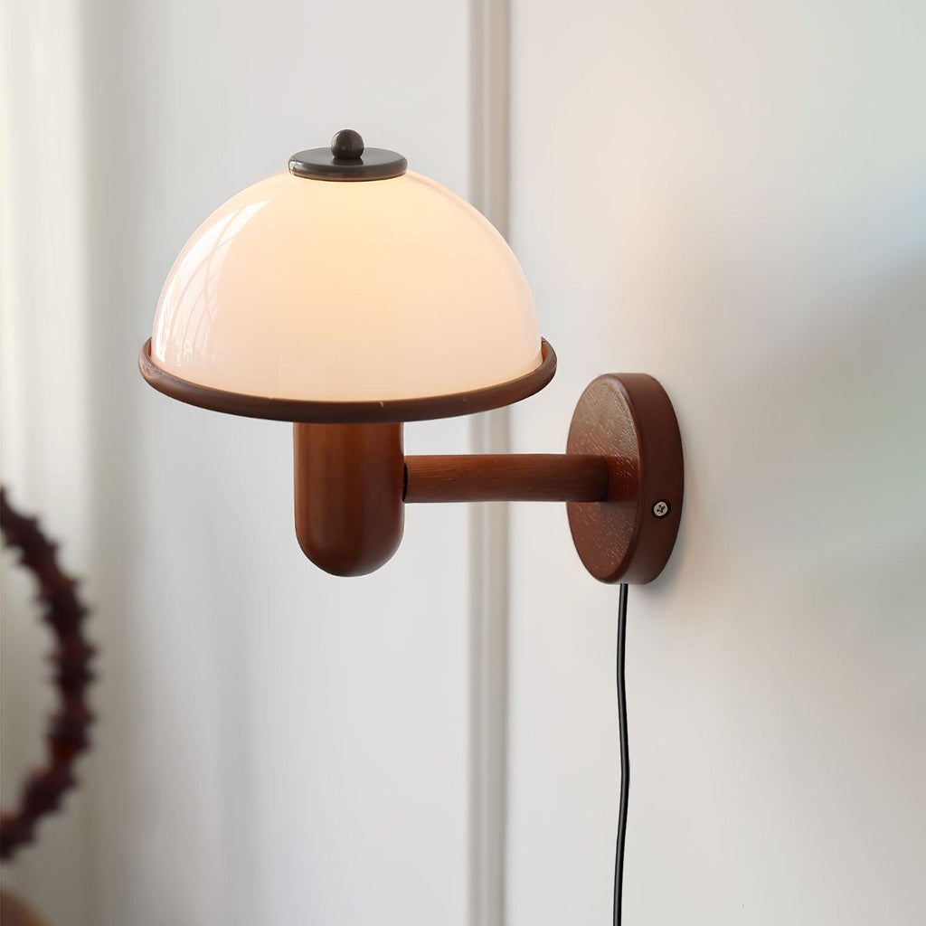 Wooden Mushroom Wall Light Lighting Lobby