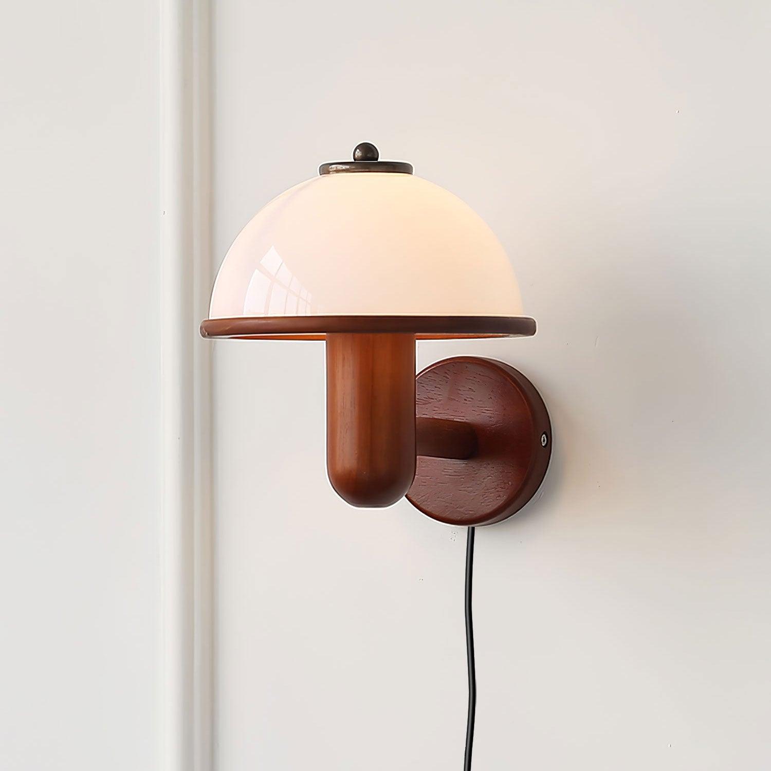 Wooden Mushroom Wall Light Lighting Lobby