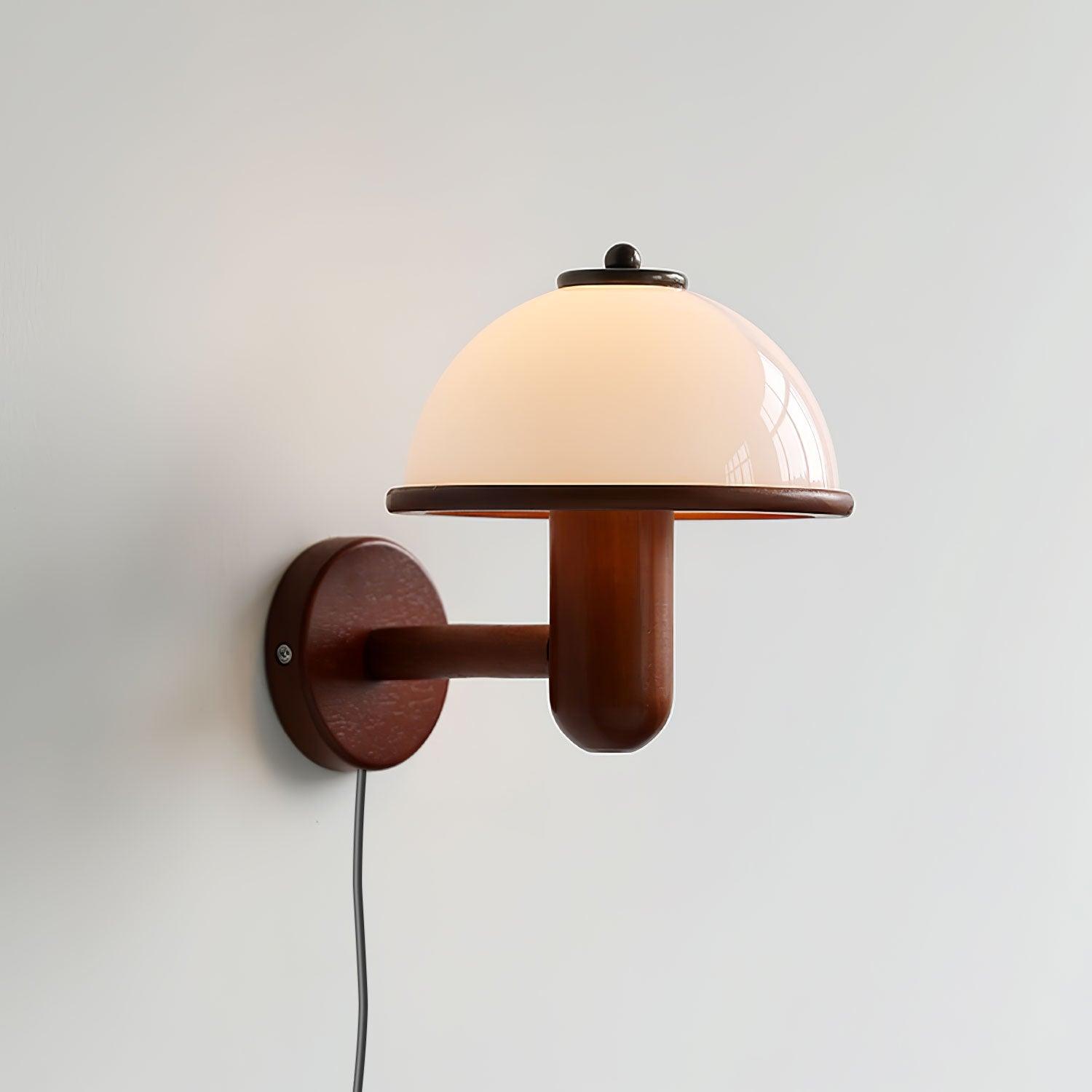 Wooden Mushroom Wall Light Lighting Lobby