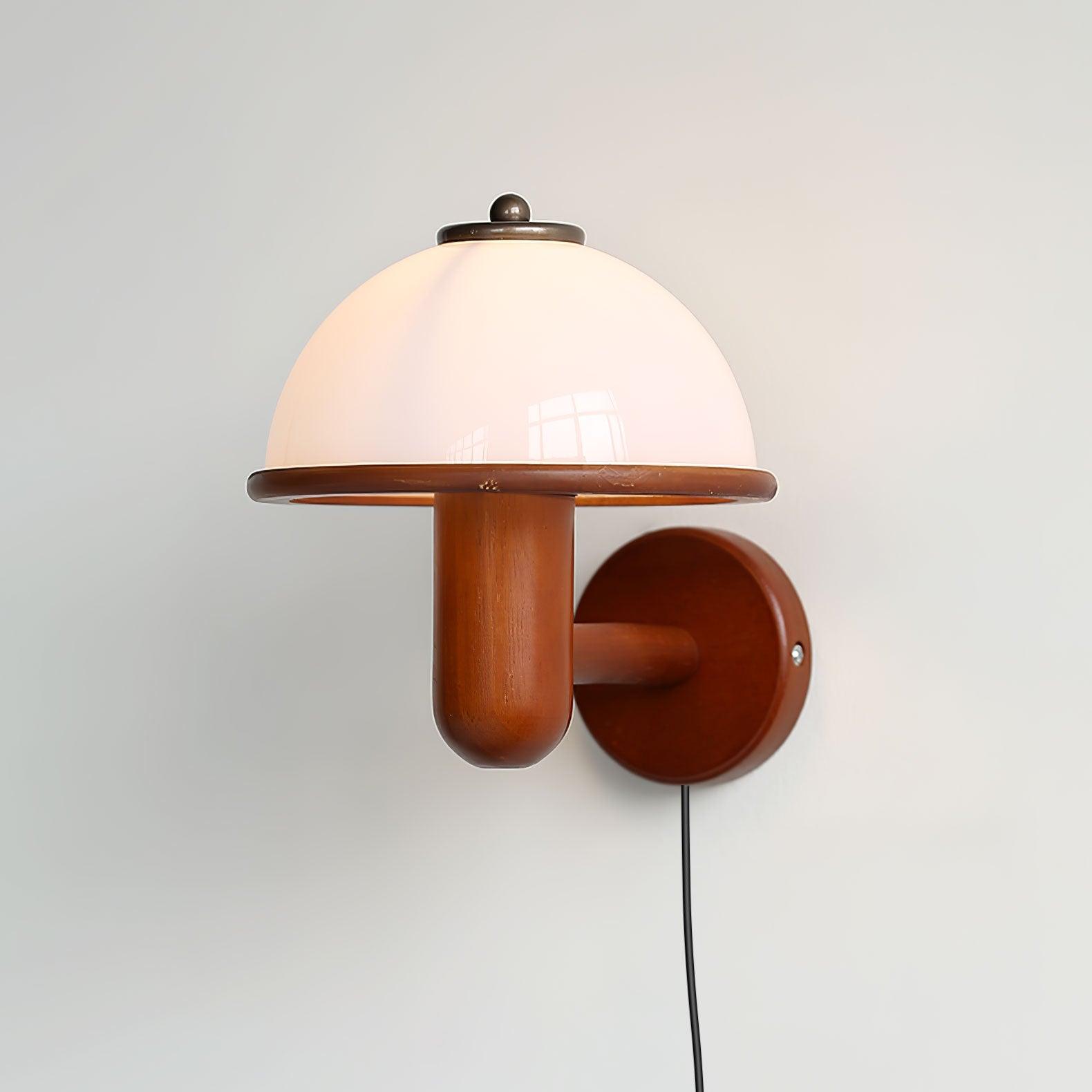 Wooden Mushroom Wall Light Lighting Lobby