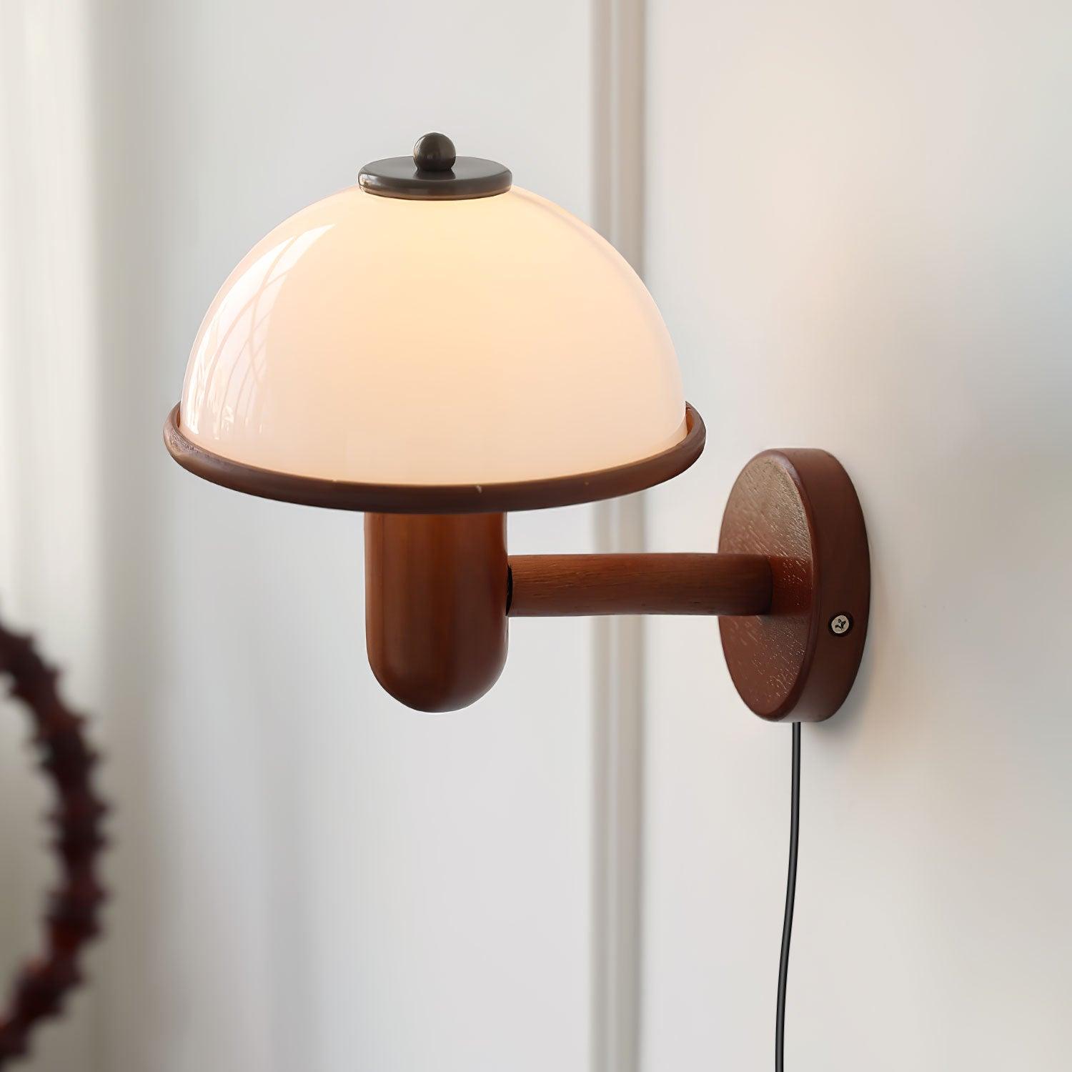 Wooden Mushroom Wall Light Lighting Lobby