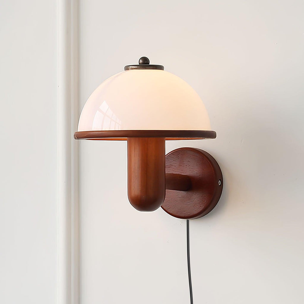 Wooden Mushroom Wall Light Lighting Lobby