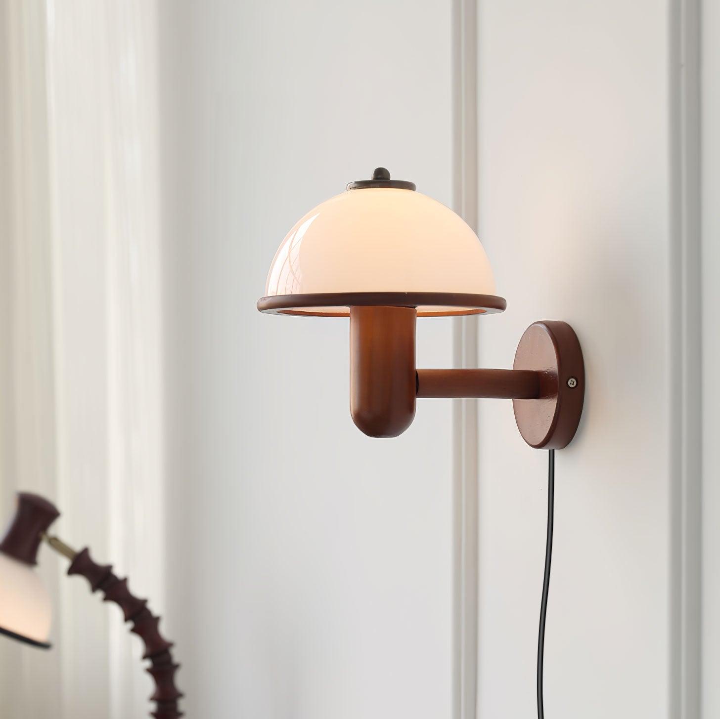 Wooden Mushroom Wall Light Lighting Lobby