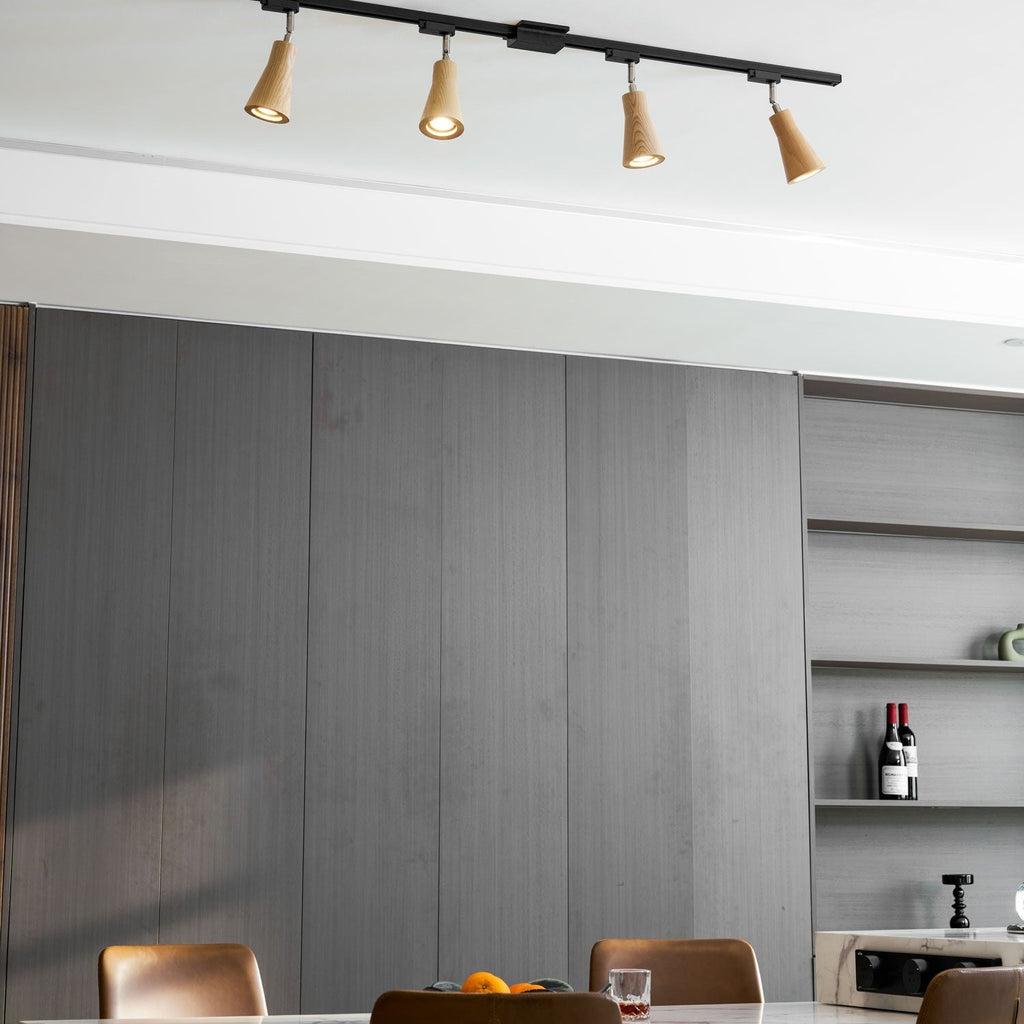 Wooden Track Pendant Light Lighting Lobby