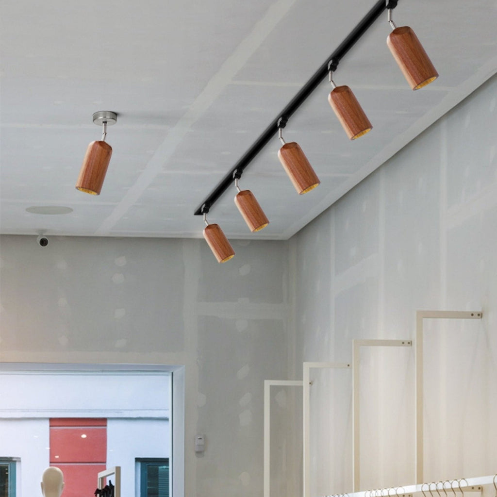 Wooden Track Pendant Light Lighting Lobby