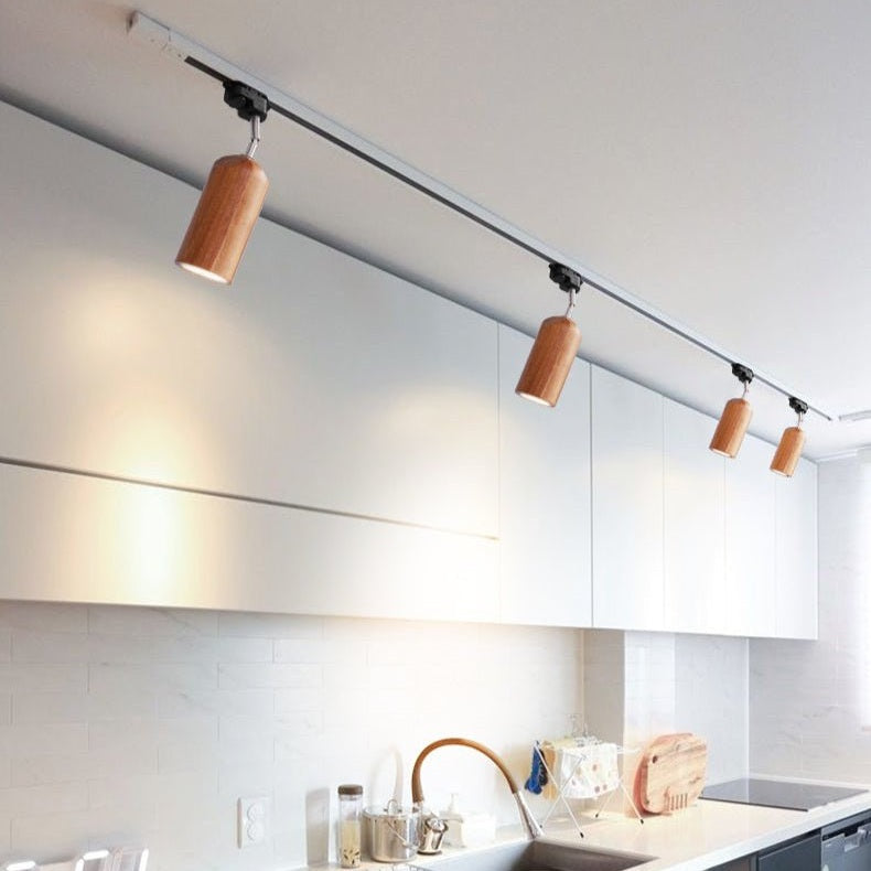 Wooden Track Pendant Light Lighting Lobby