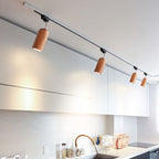 Wooden Track Pendant Light Lighting Lobby