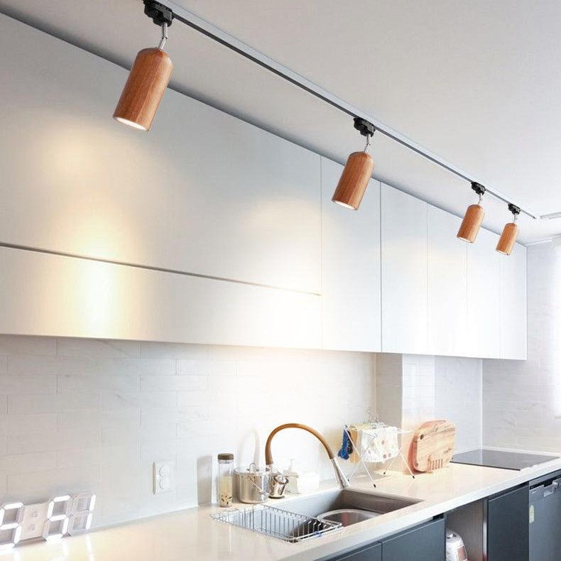 Wooden Track Pendant Light Lighting Lobby