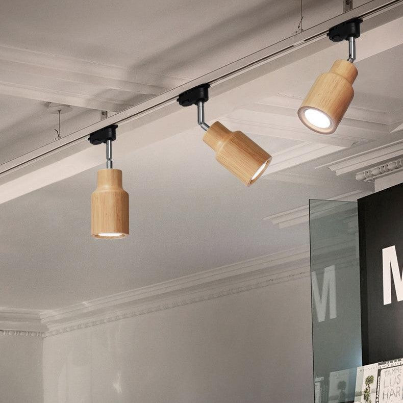 Wooden Track Pendant Light Lighting Lobby