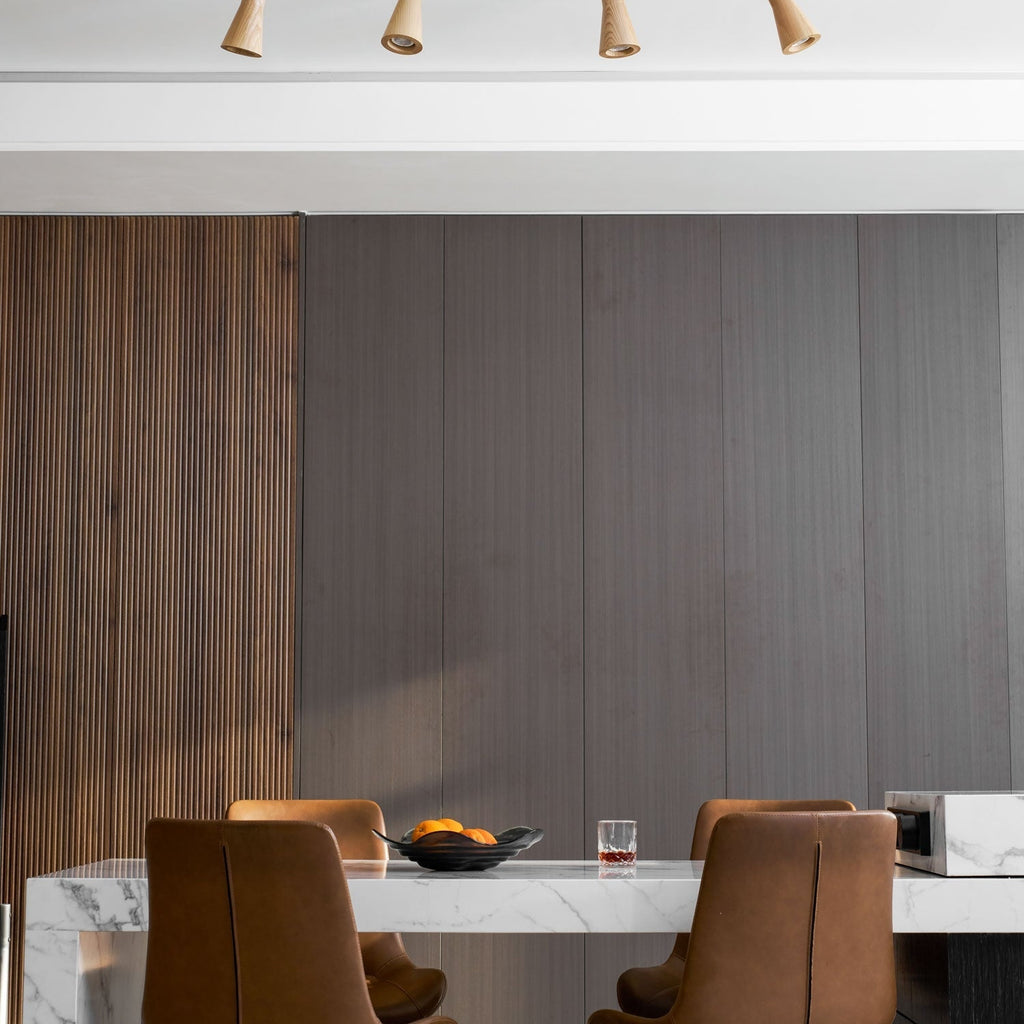 Wooden Track Pendant Light Lighting Lobby