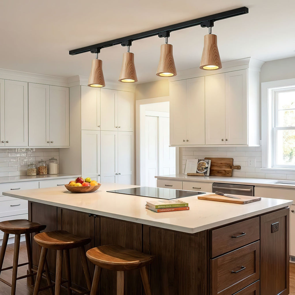 Wooden Track Pendant Light Lighting Lobby
