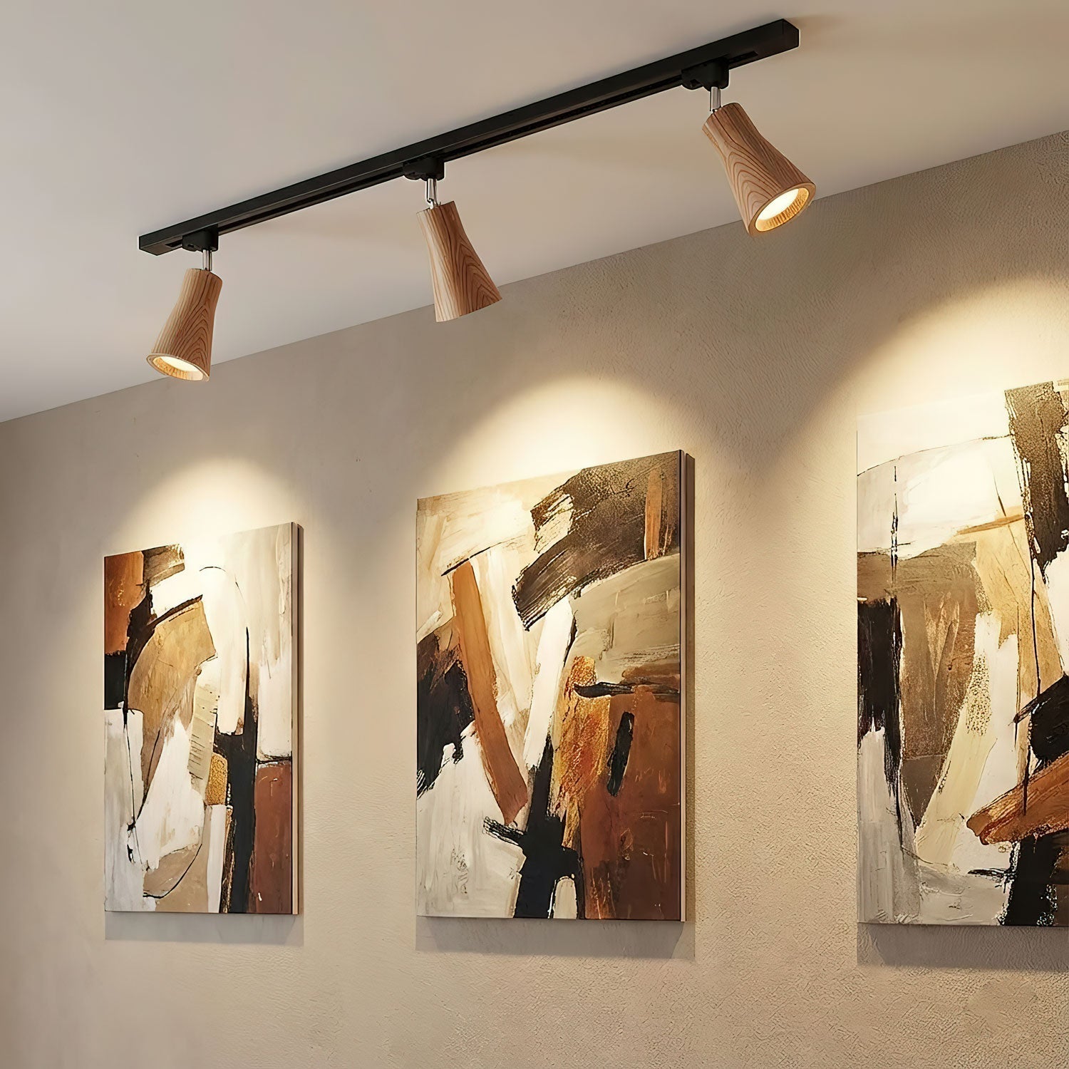 Wooden Track Pendant Light Lighting Lobby