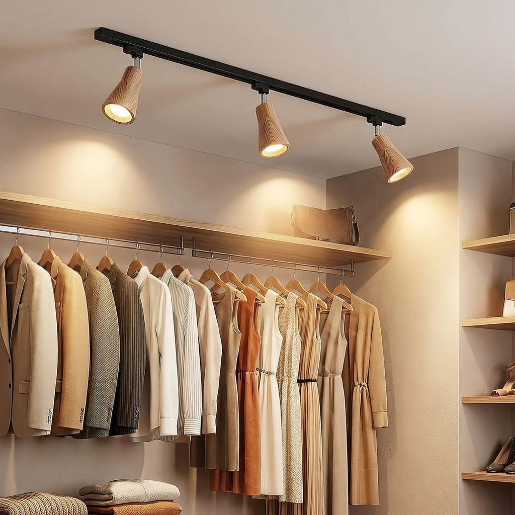 Wooden Track Pendant Light Lighting Lobby