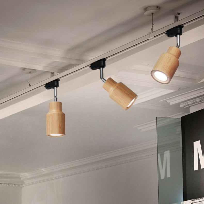 Wooden Track Pendant Light Lighting Lobby