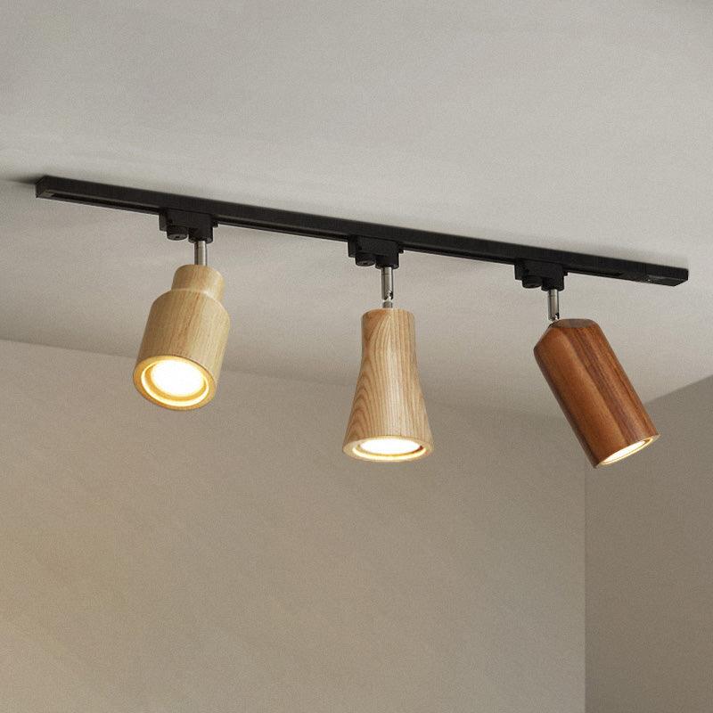 Wooden Track Pendant Light Lighting Lobby