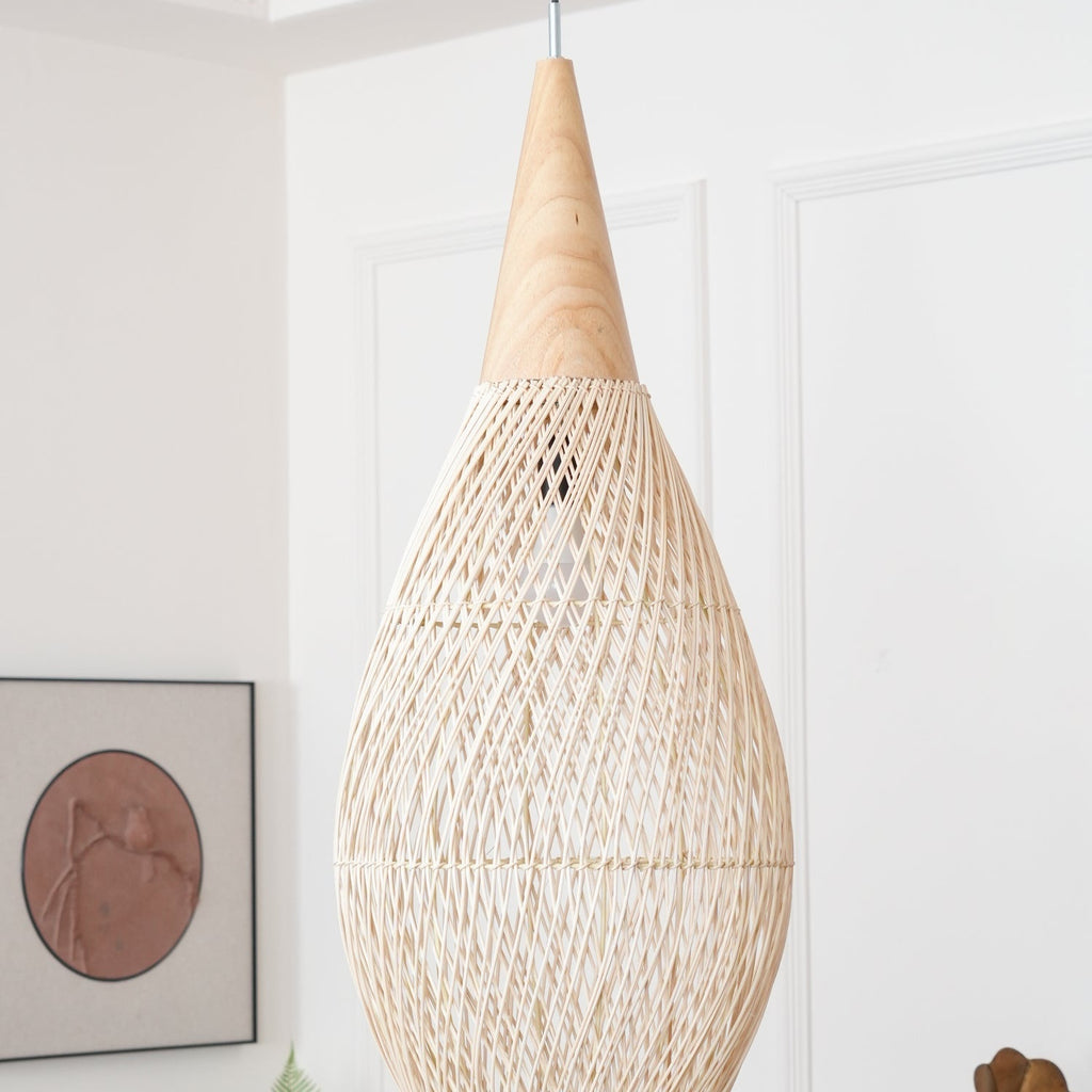 Woven Rattan Ceiling Light Lighting Lobby