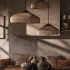 Woven Rattan Ceiling Light Lighting Lobby