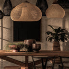 Woven Rattan Ceiling Light Lighting Lobby