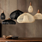 Woven Rattan Ceiling Light Lighting Lobby