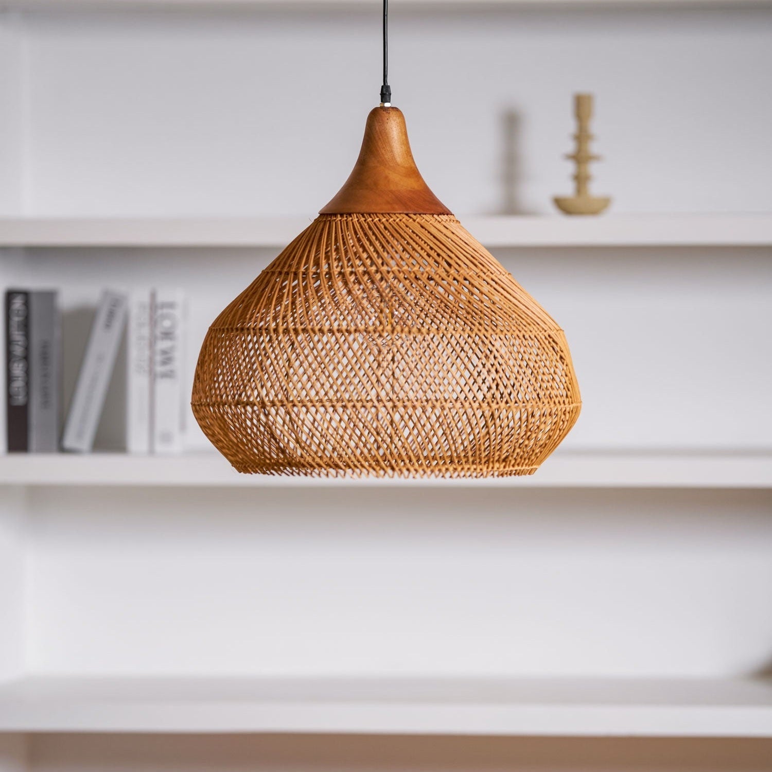 Woven Rattan Ceiling Light Lighting Lobby