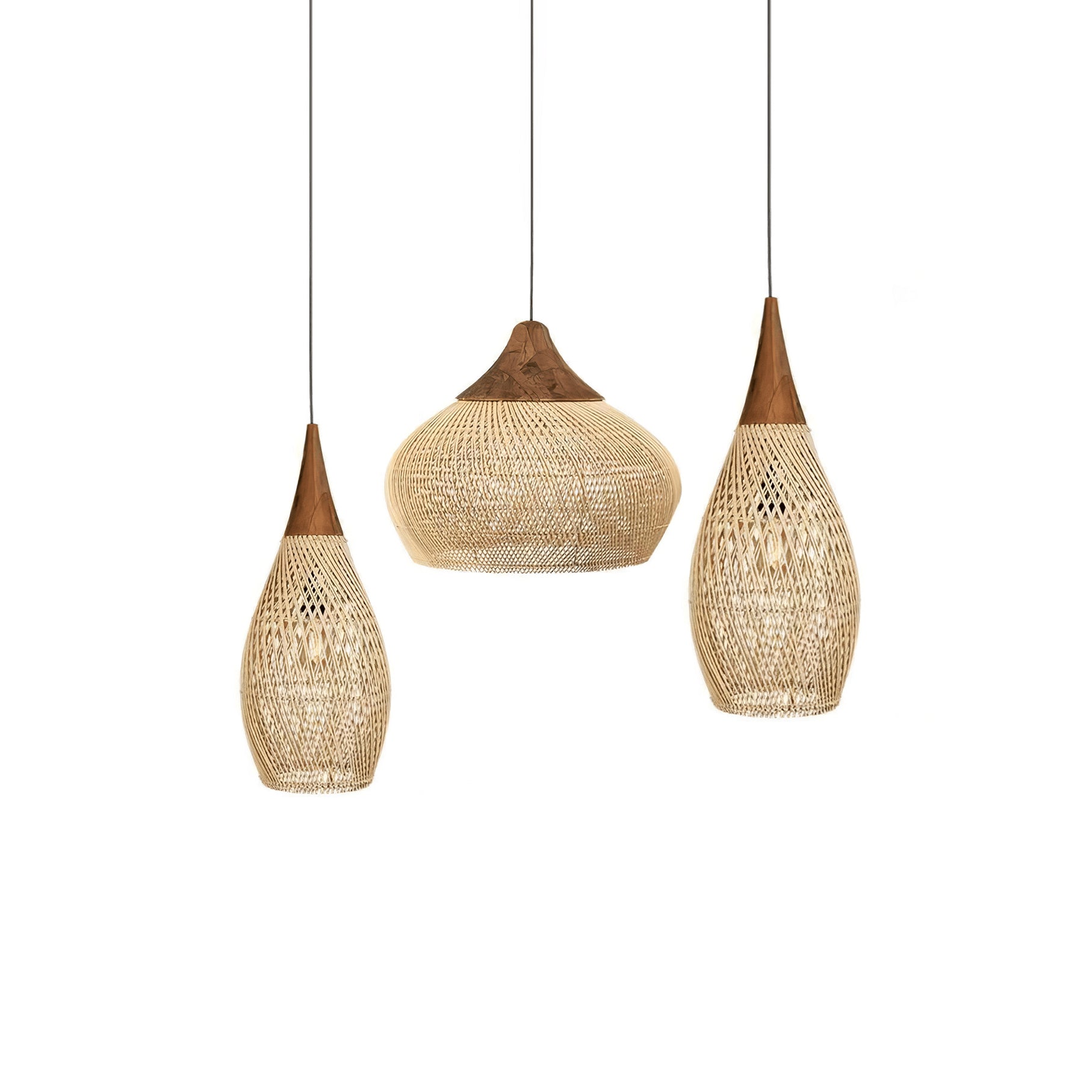 Woven Rattan Ceiling Light Lighting Lobby
