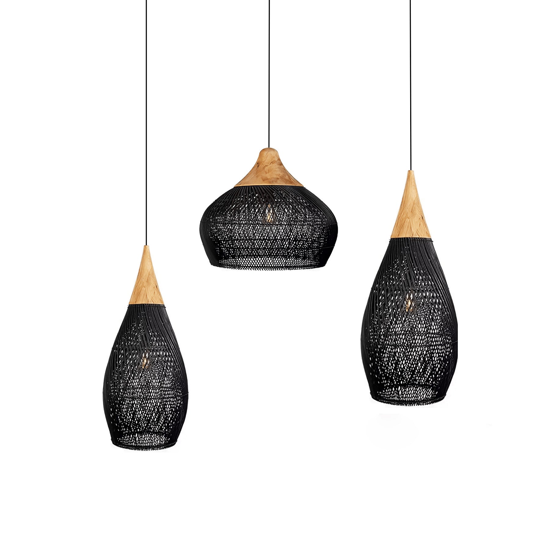 Woven Rattan Ceiling Light Lighting Lobby