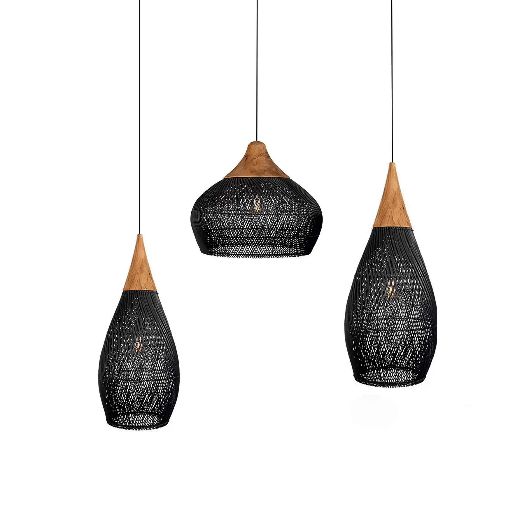 Woven Rattan Ceiling Light Lighting Lobby
