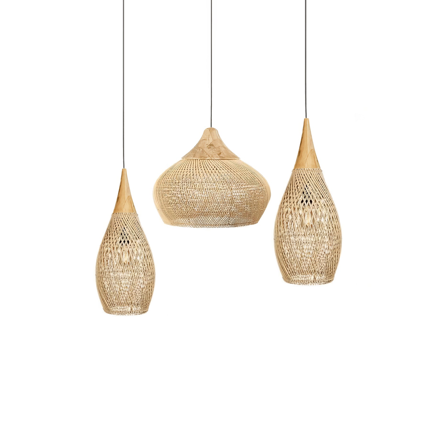 Woven Rattan Ceiling Light Lighting Lobby