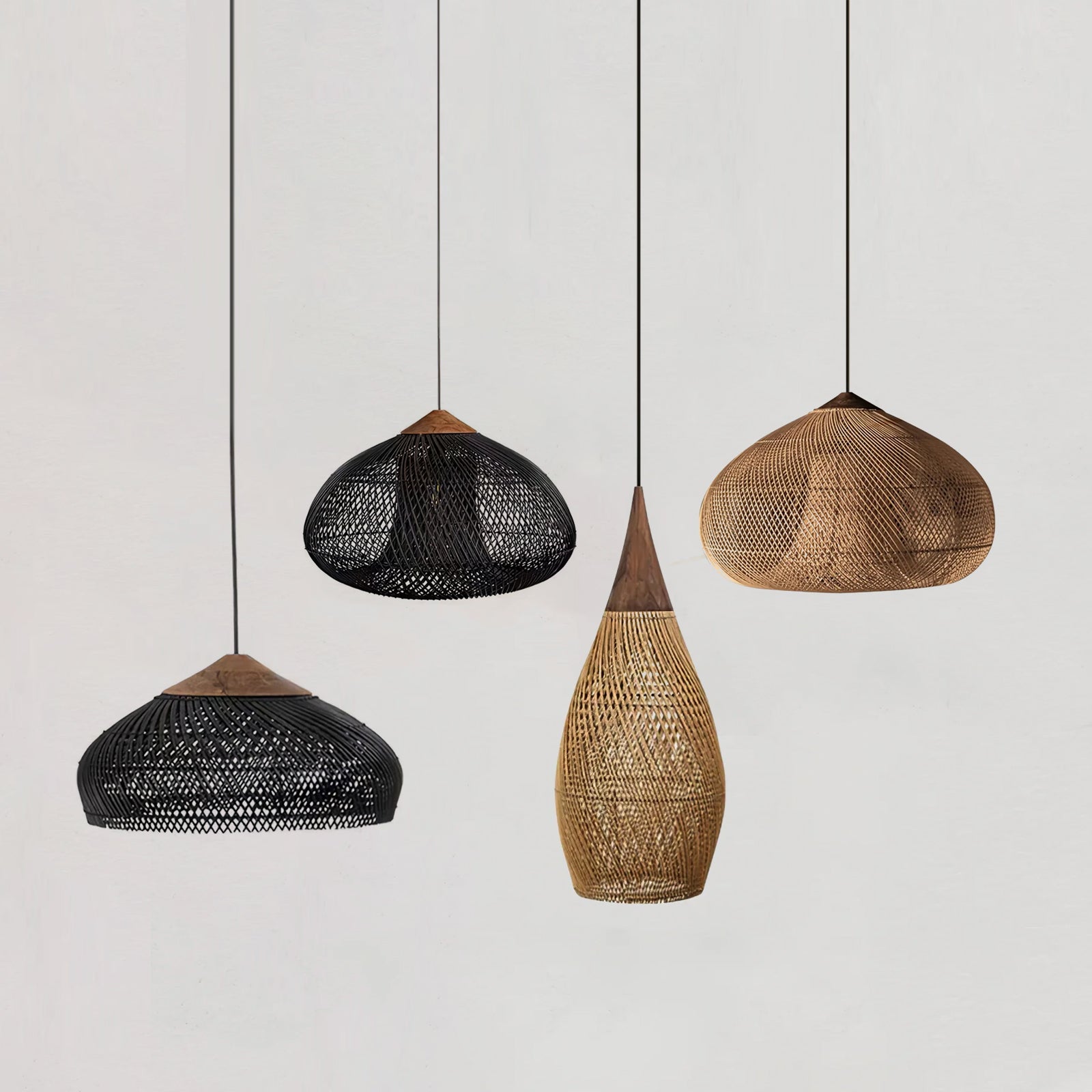 Woven Rattan Ceiling Light Lighting Lobby