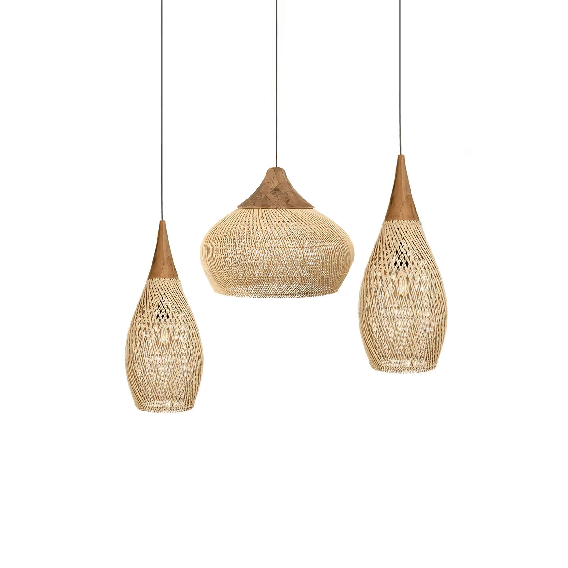 Woven Rattan Ceiling Light Lighting Lobby