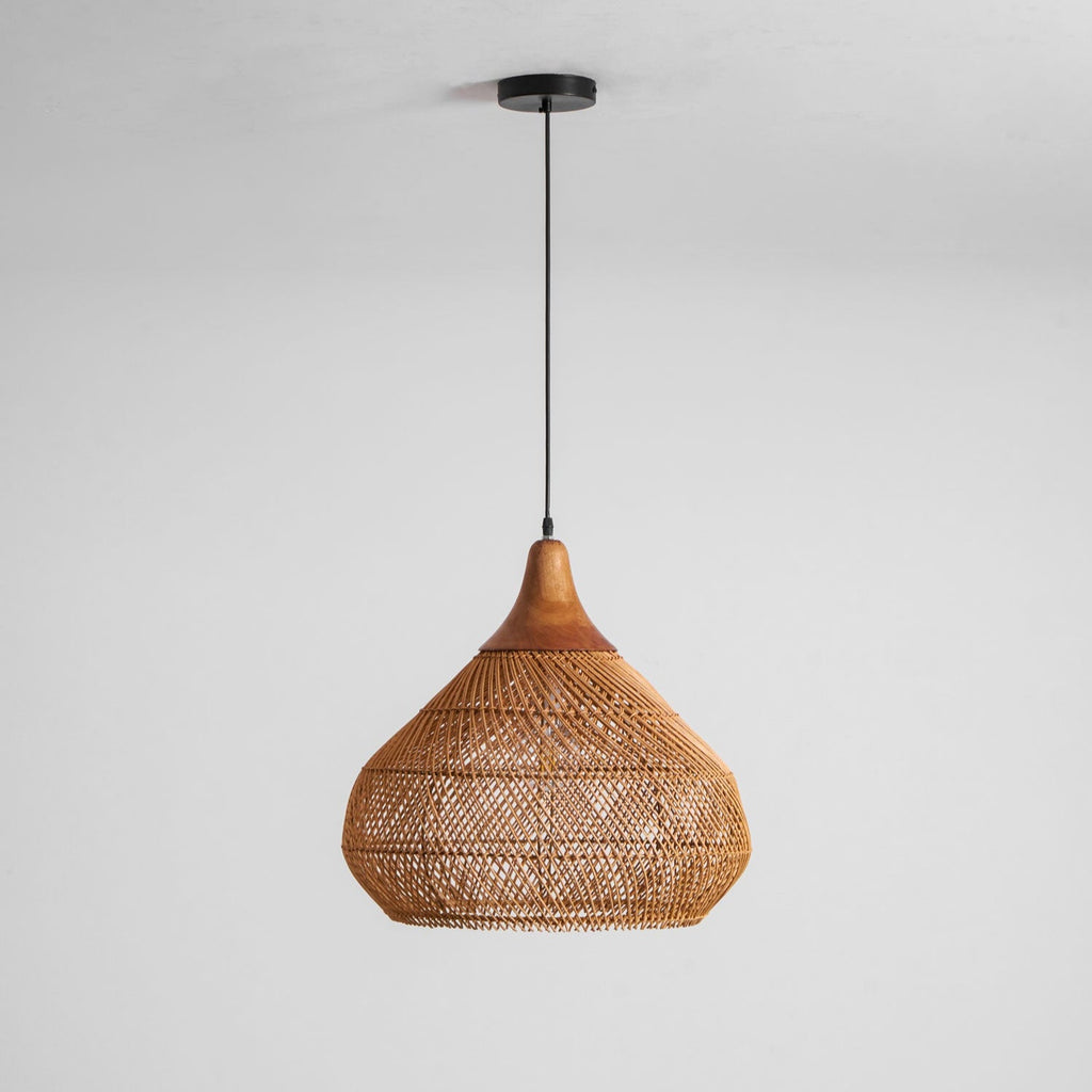 Woven Rattan Ceiling Light Lighting Lobby