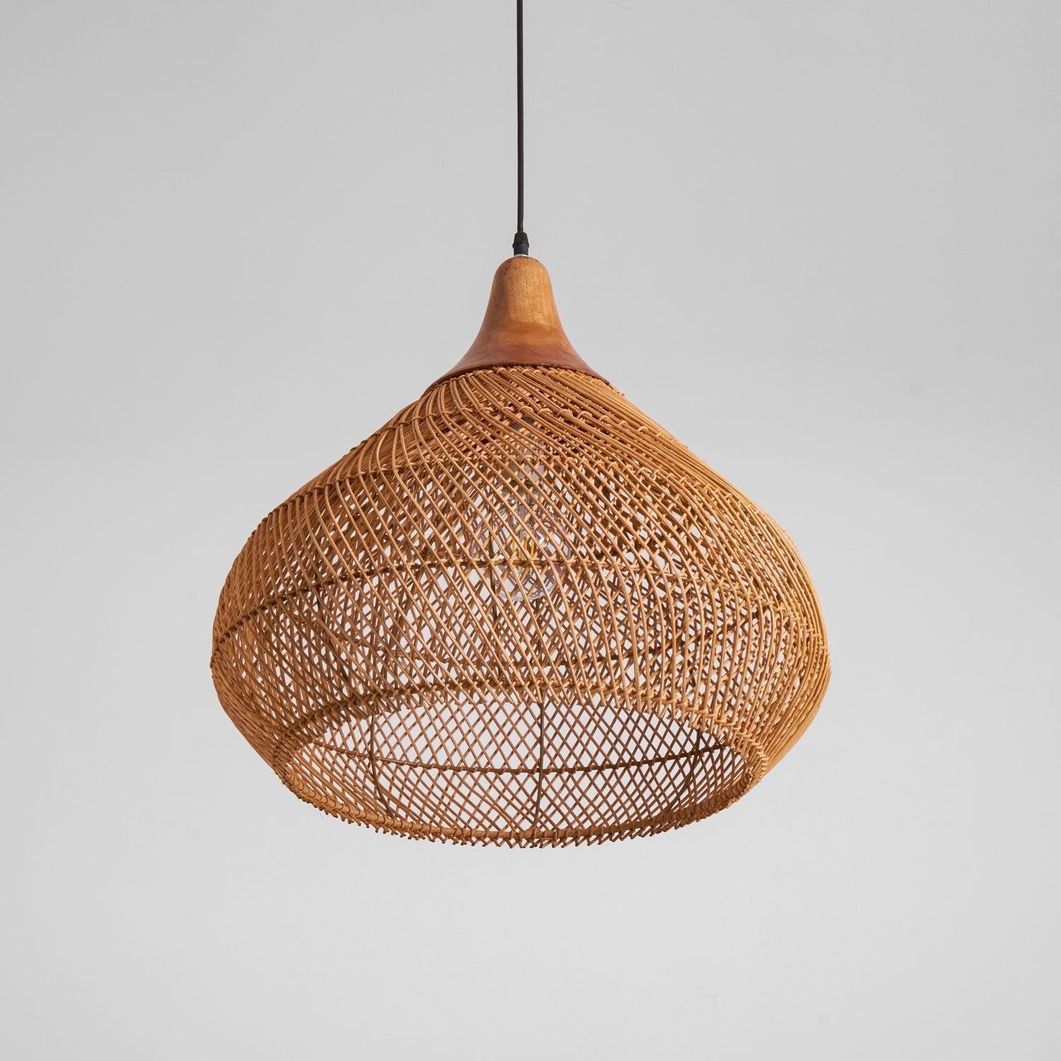 Woven Rattan Ceiling Light Lighting Lobby