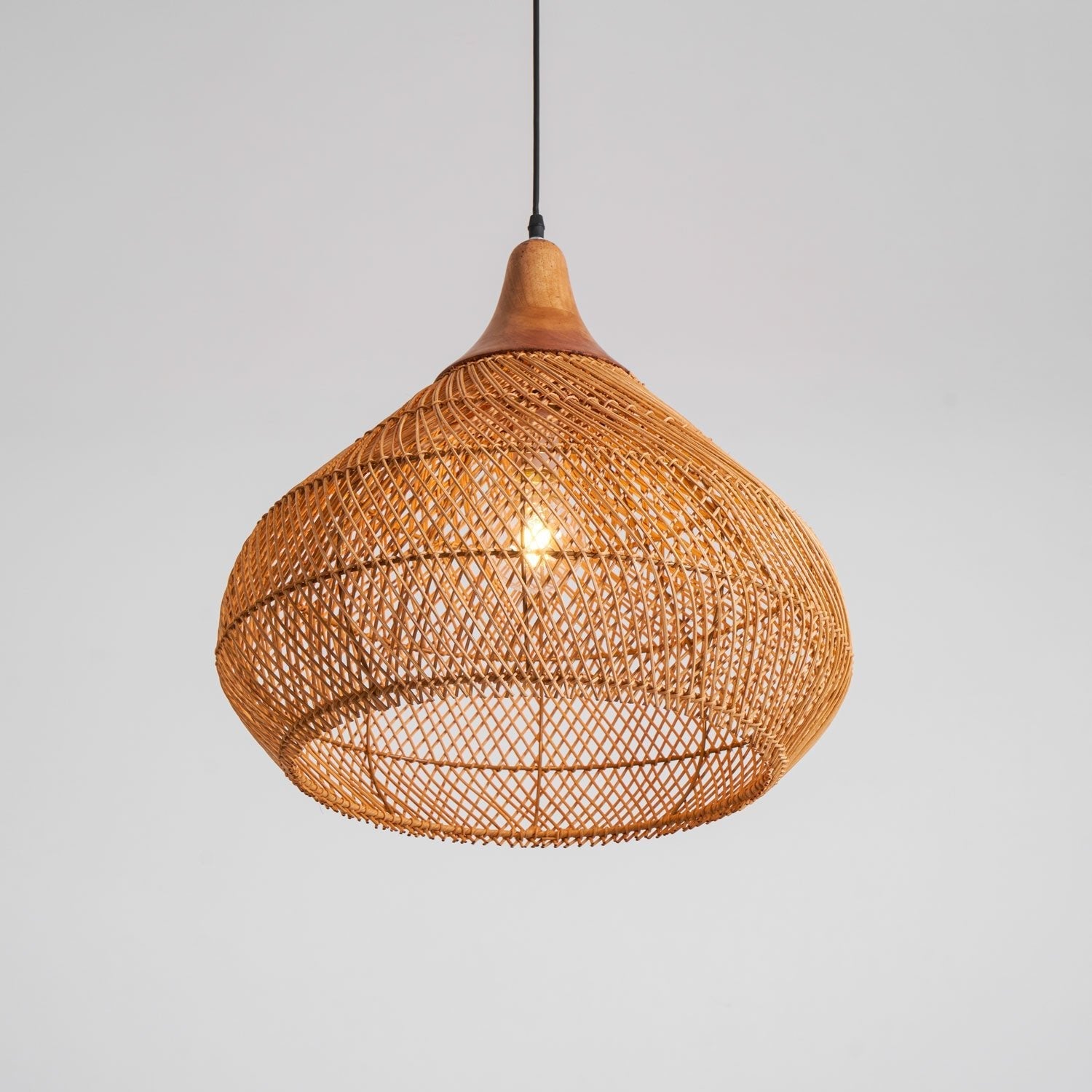 Woven Rattan Ceiling Light Lighting Lobby