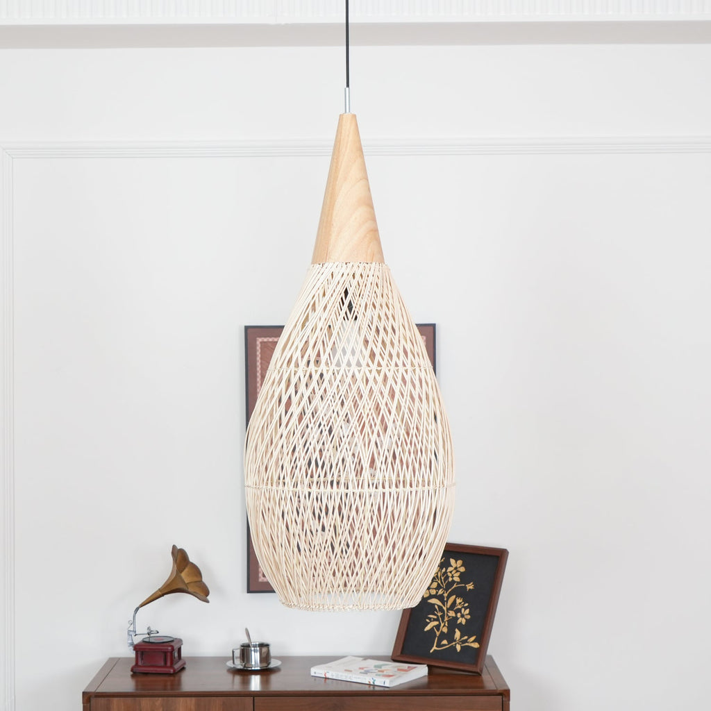 Woven Rattan Ceiling Light Lighting Lobby