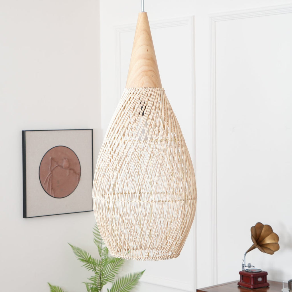 Woven Rattan Ceiling Light Lighting Lobby
