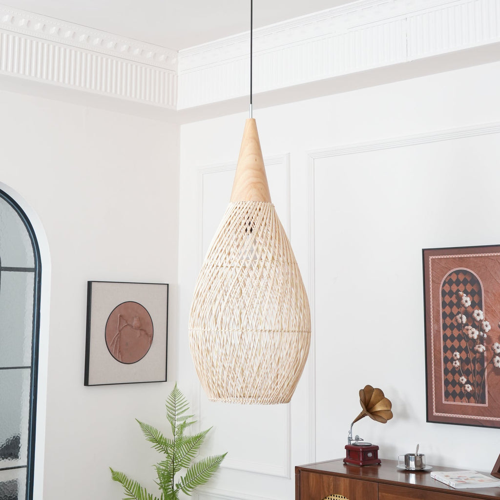 Woven Rattan Ceiling Light Lighting Lobby