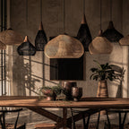 Woven Rattan Ceiling Light Lighting Lobby