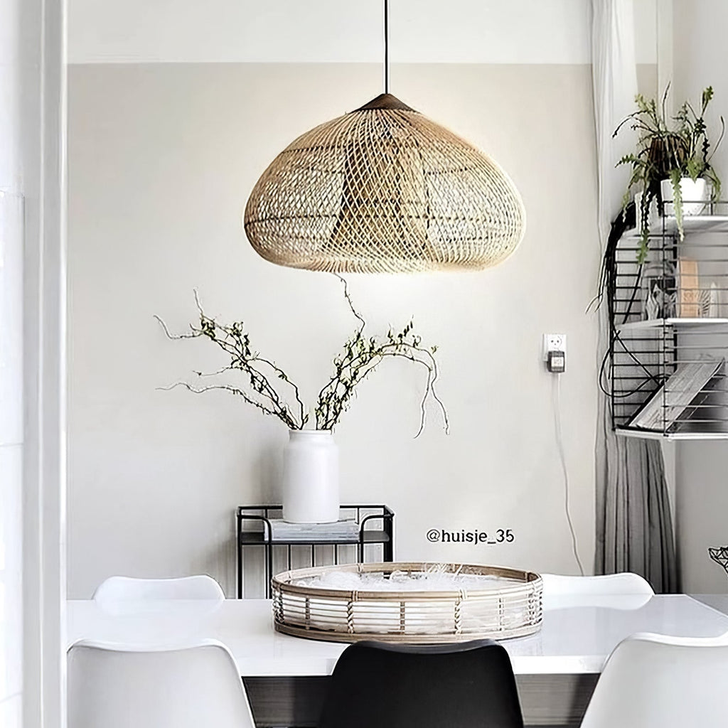 Woven Rattan Ceiling Light Lighting Lobby