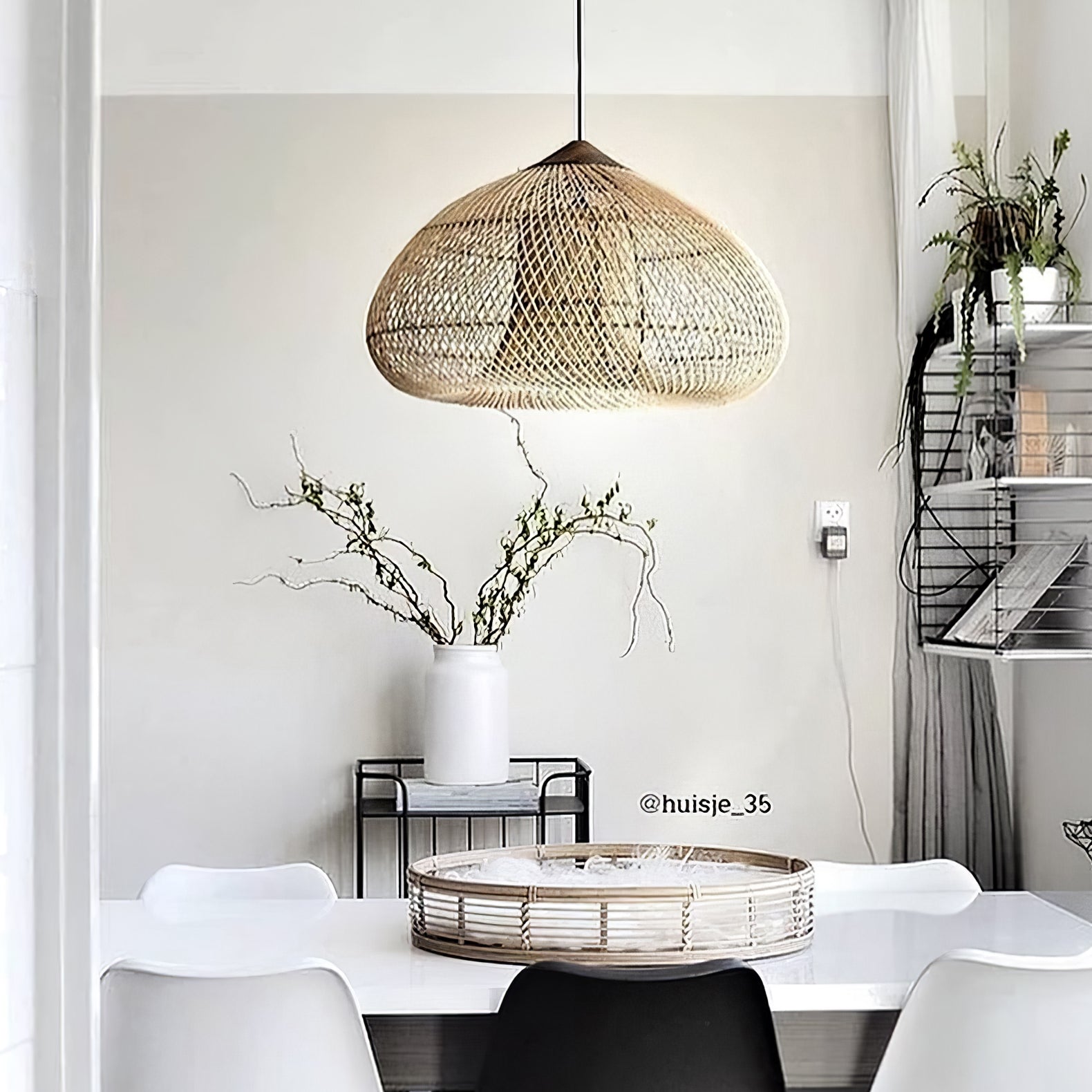 Woven Rattan Ceiling Light Lighting Lobby