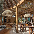 Woven Rattan Ceiling Light Lighting Lobby