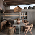 Woven Rattan Ceiling Light Lighting Lobby
