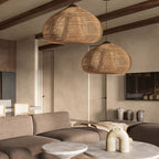 Woven Rattan Ceiling Light Lighting Lobby