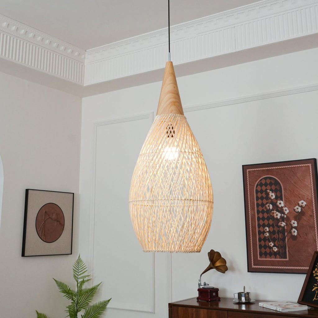 Woven Rattan Ceiling Light Lighting Lobby