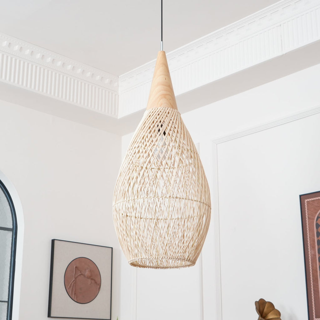 Woven Rattan Ceiling Light Lighting Lobby