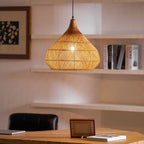 Woven Rattan Ceiling Light Lighting Lobby
