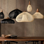 Woven Rattan Ceiling Light Lighting Lobby